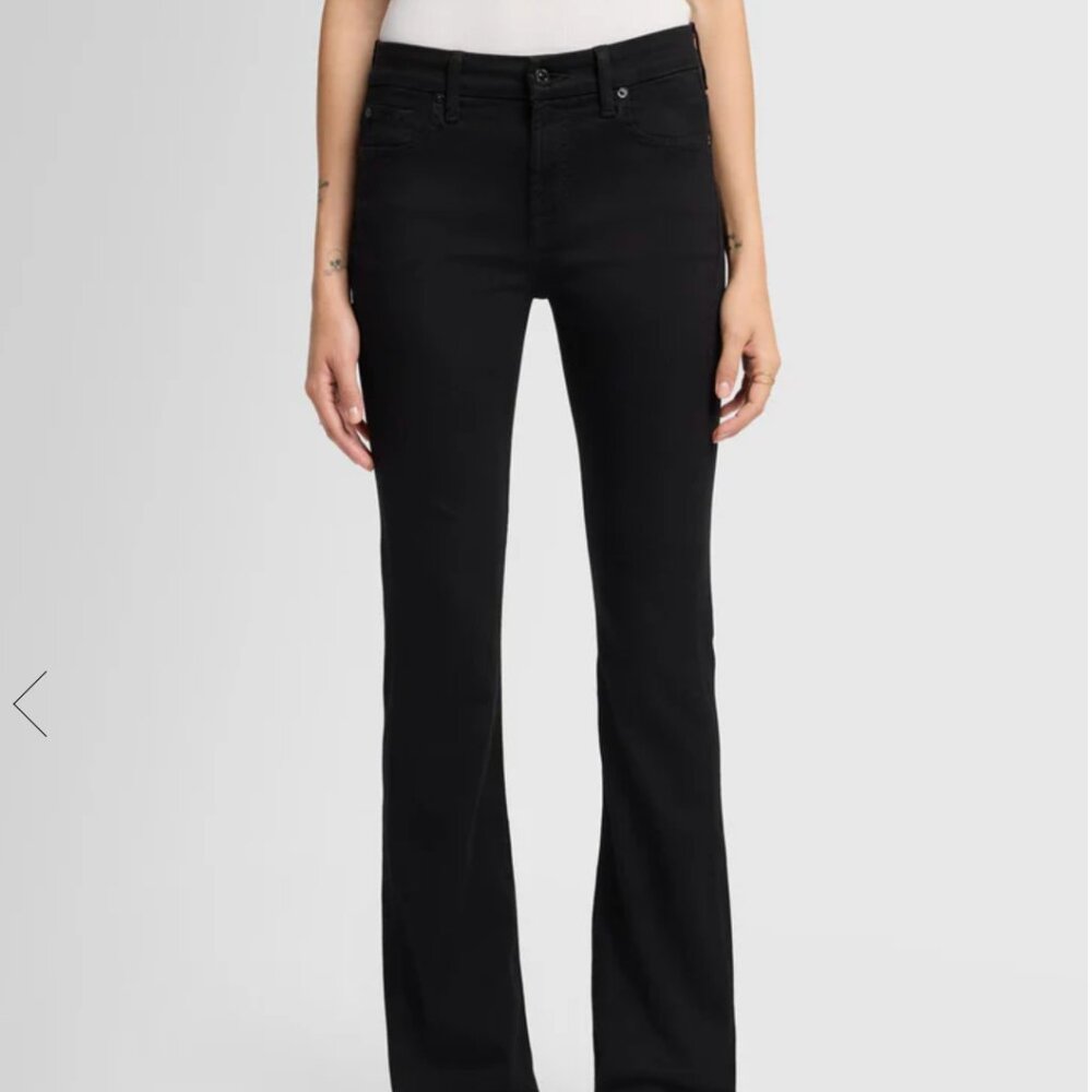Jen 7 For All Mankind Black Slim Bootcut Jeans